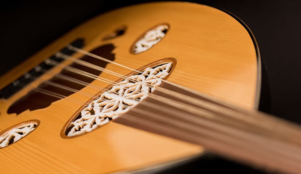 Traditional oud instrument representing cultural heritage and philanthropy